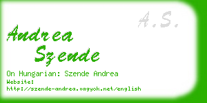 andrea szende business card